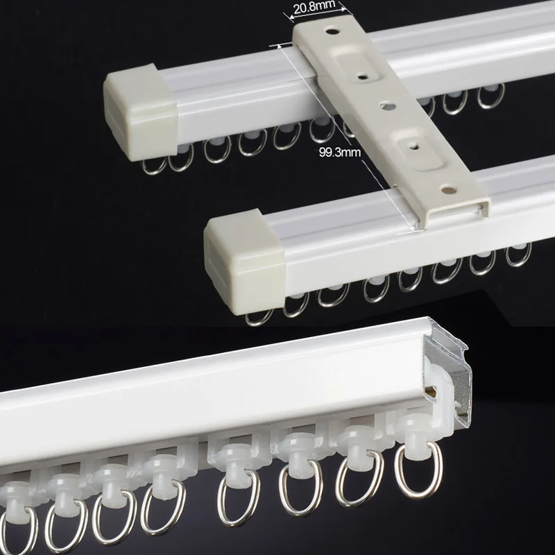 Curtain Rail Hard Wave Best quality Curtain with valance pelmet hook rod holder Draper gordijn rails Super! The curtains Track image 2