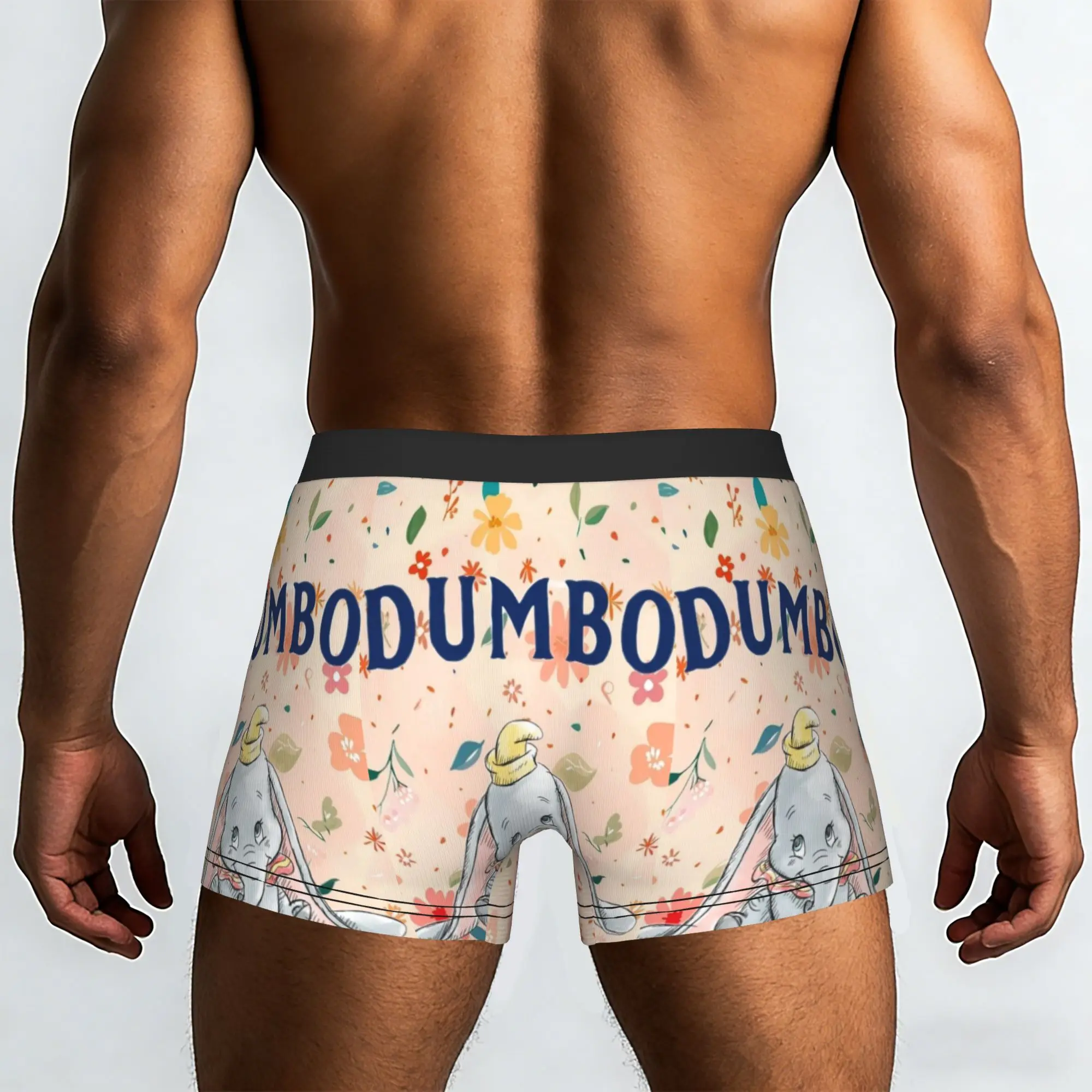 Custom D-Dumboes Cartoon Boxers Shorts Men's Cute Elephant Briefs Underwear Novelty Underpants