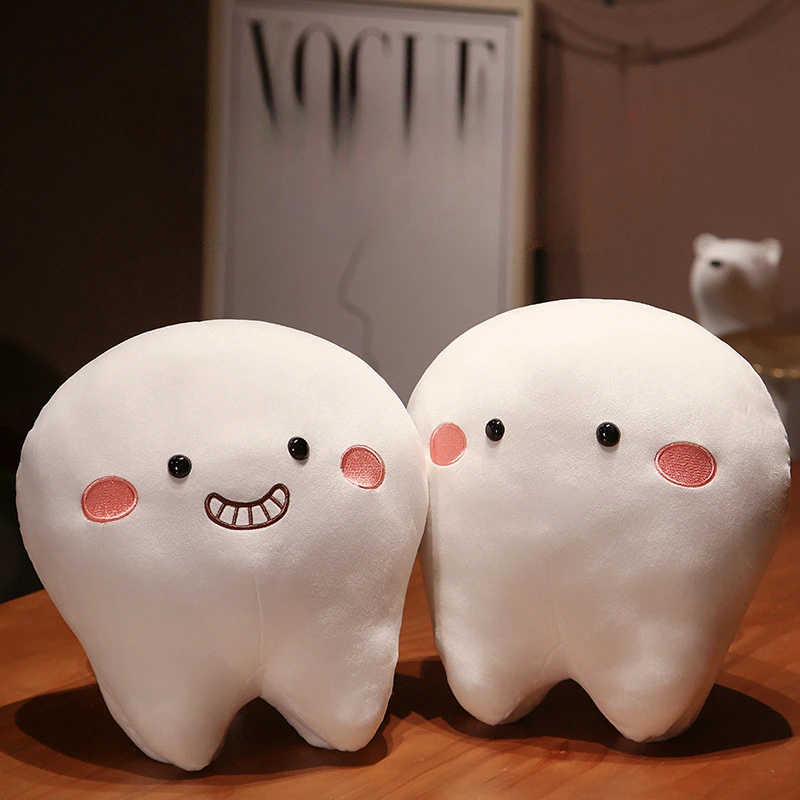 Soft Teeth Plush Toy Doll Dentist Decoration Creative Children's Activity Gift Oral Love Teeth Throw Pillow Cushion