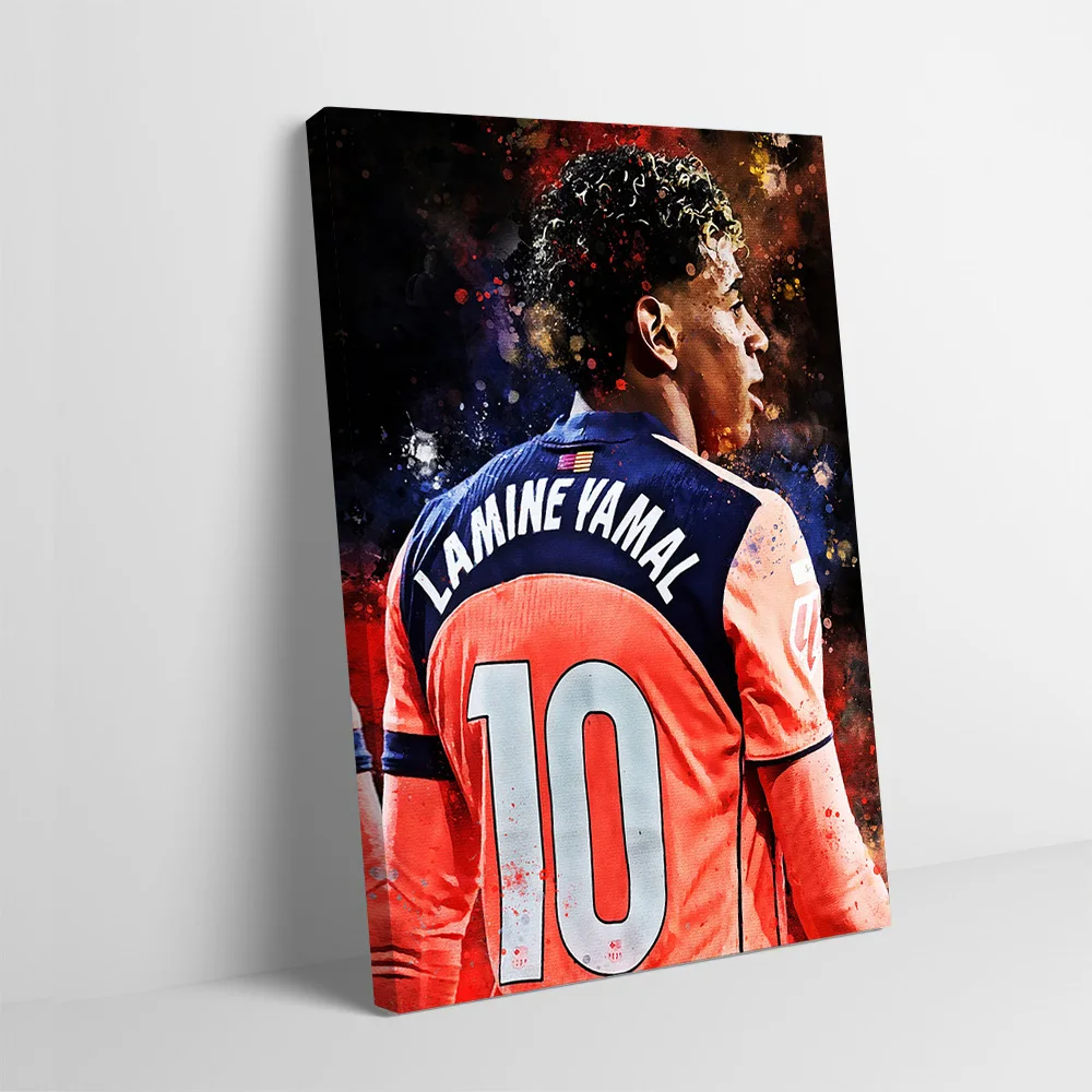 Lamine Yamal Soccer Player Art Printing Poster Customizable Pictures Wall Art Canvas Painting for Home Decor Room Decorations