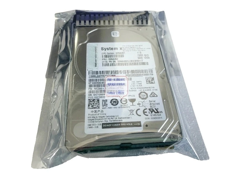 

Серверный жесткий диск M5 00NA491 1T 7,2K 2,5 SAS 12 ГБ 00NA492