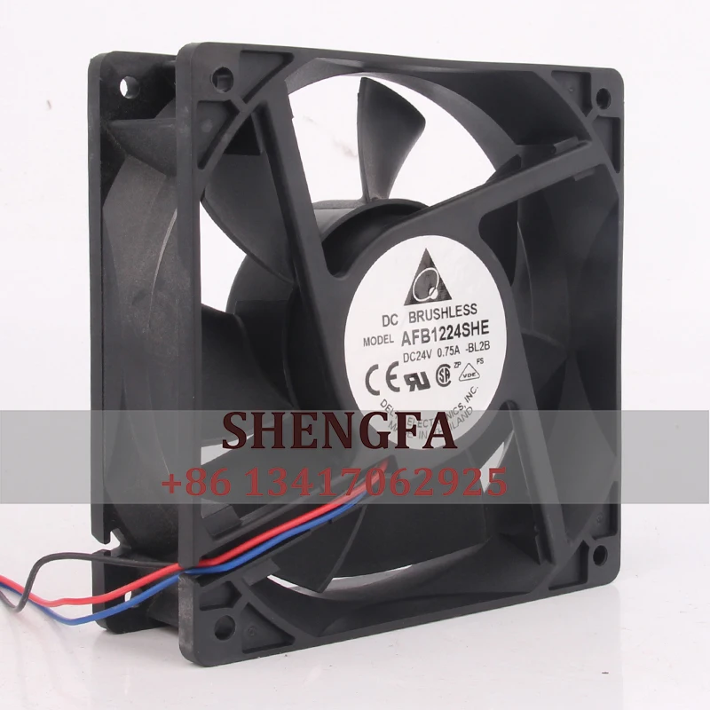 DELTA AFB1224SHE Case Cooling Fan DC24V 0.75A 12038 120X120X38MM 12CM 12038 Frequency Conversion Centrifugal Ventilation