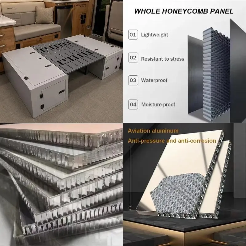 Foldable RV Bed Frame Aluminum Alloy Modular Design Easy to Install Suitable for Camper Conversion