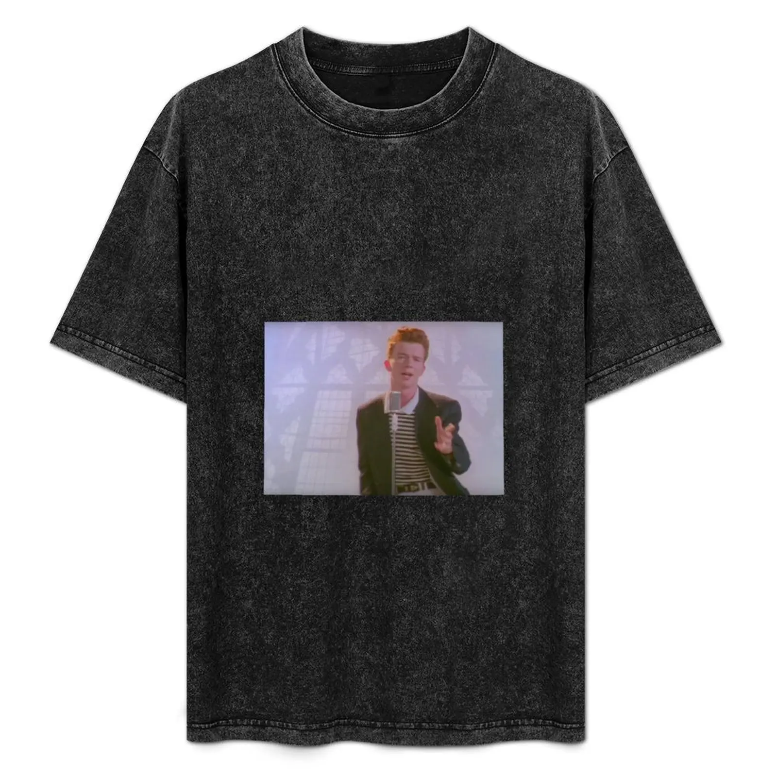 

Never Gonna Give You Up | meme Rick Astley T-Shirt Basic Regular Fit Casual T-Shirt