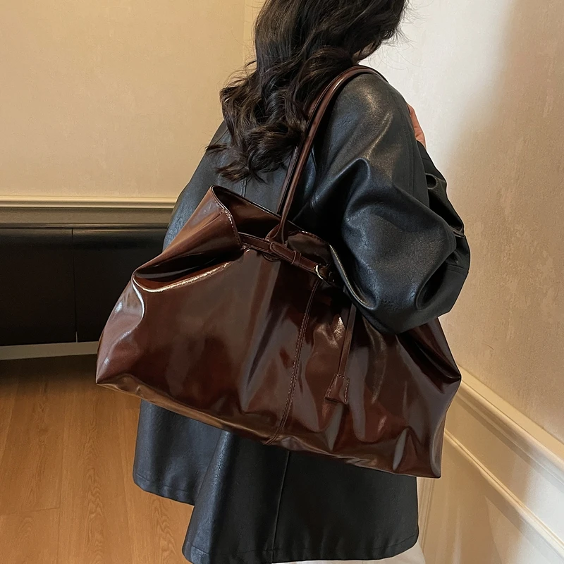 

Женская элитная гладкая роскошная кожаная сумка через плечо, элегантная повседневная стильная сумка через плечо