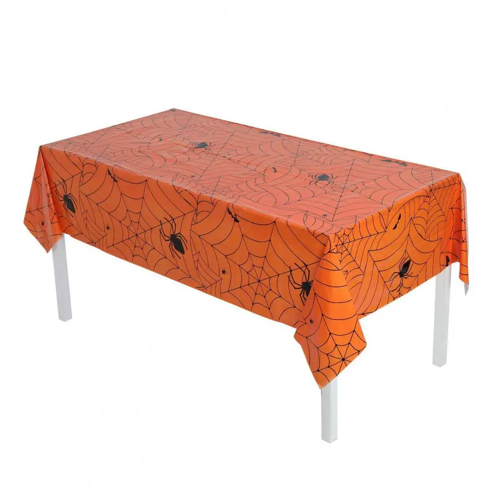 Waterproof Spooky Table Decoration Spiderweb Halloween Tablecloth Set for Home Party Decor Waterproof for Dining for Halloween