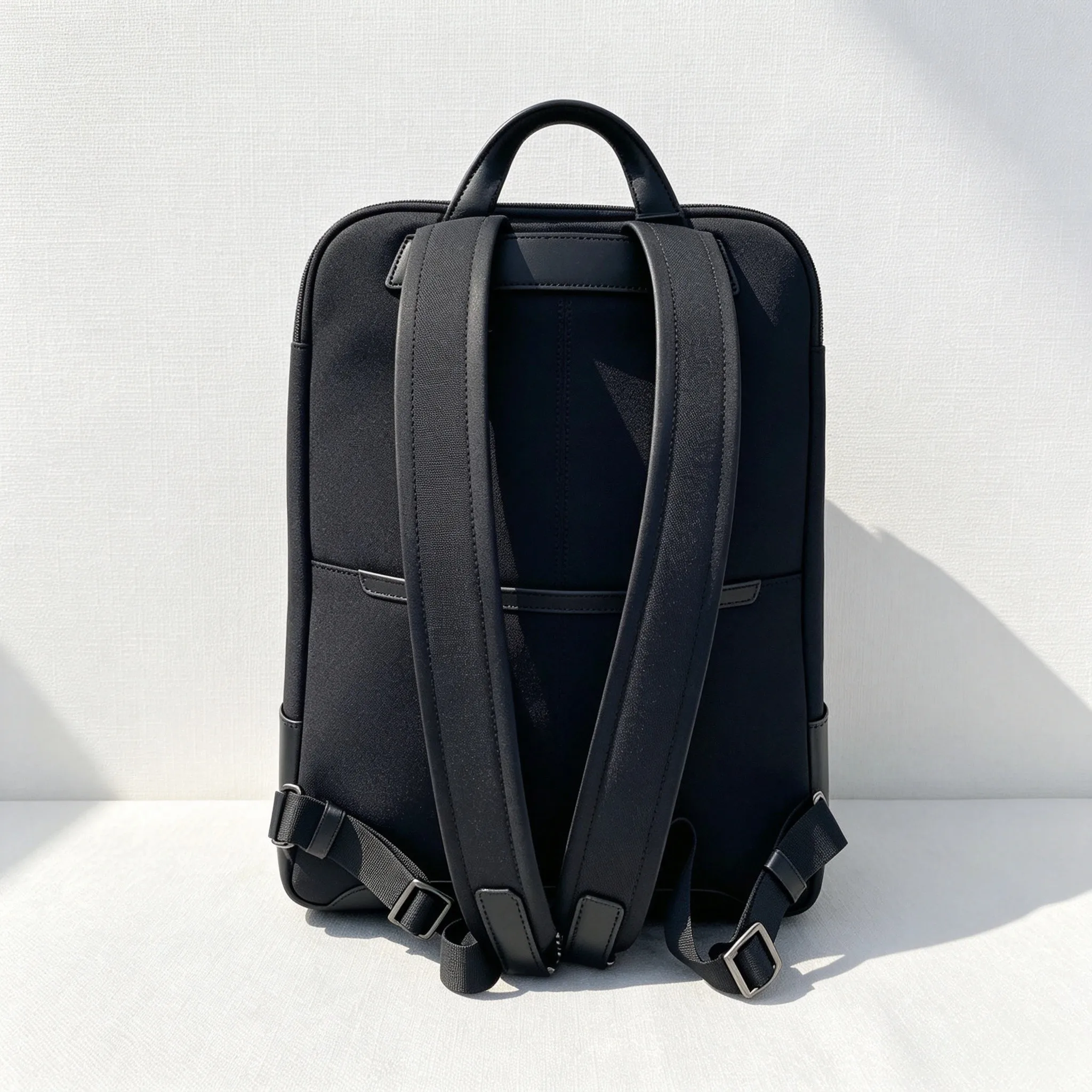 Men Splicing‑color Minimalist Business Backpack, USB Charging Laptop Rucksack For Office Daily Commute view 4
