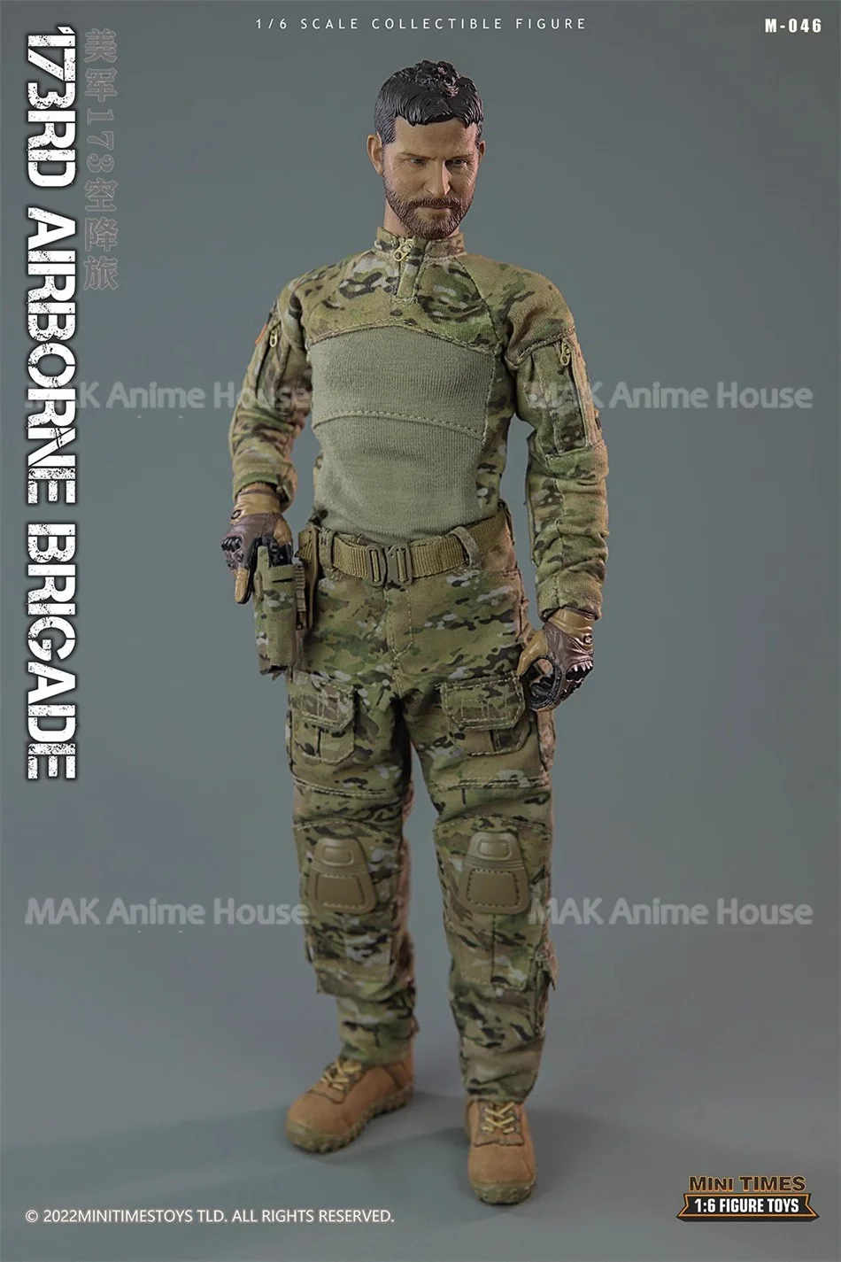 ألعاب مرات صغيرة M046 1/6 الولايات المتحدة الأمريكية 173rd لواء المحمولة جوا ذكر جندي عمل الشكل دمية الجسم مجموعة كاملة لعبة قابلة للجمع