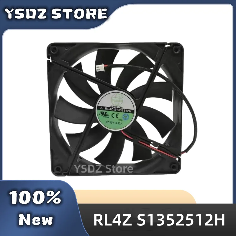 RL4Z S1352512H 2-wire DC12V 0.33A 135*135*25MM For GLOBE FAN RL4Z Chassis Power New Original Cooling Fan Fast Shipping
