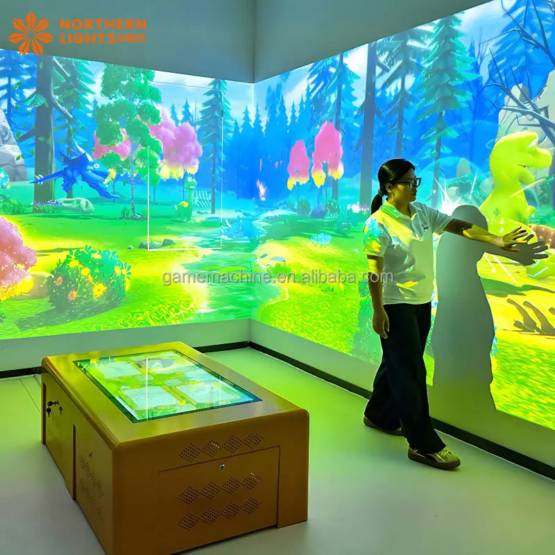 Interactive Digital AR Wall Projection Touch Screen Laser Projector Metal Shell 4500 Lumens Kids' Game Equipment Amusement