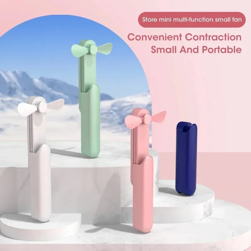

3 in 1 Foldable Portable Mini Handheld Fan USB Rechargeable 2000mAh Power Bank for Outdoor Travel Camping