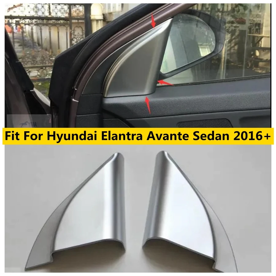 

Inner Window Pillar A Decoration Frame Cover Trim Fit For Hyundai Elantra Avante Sedan 2016 2017 Car Accessories