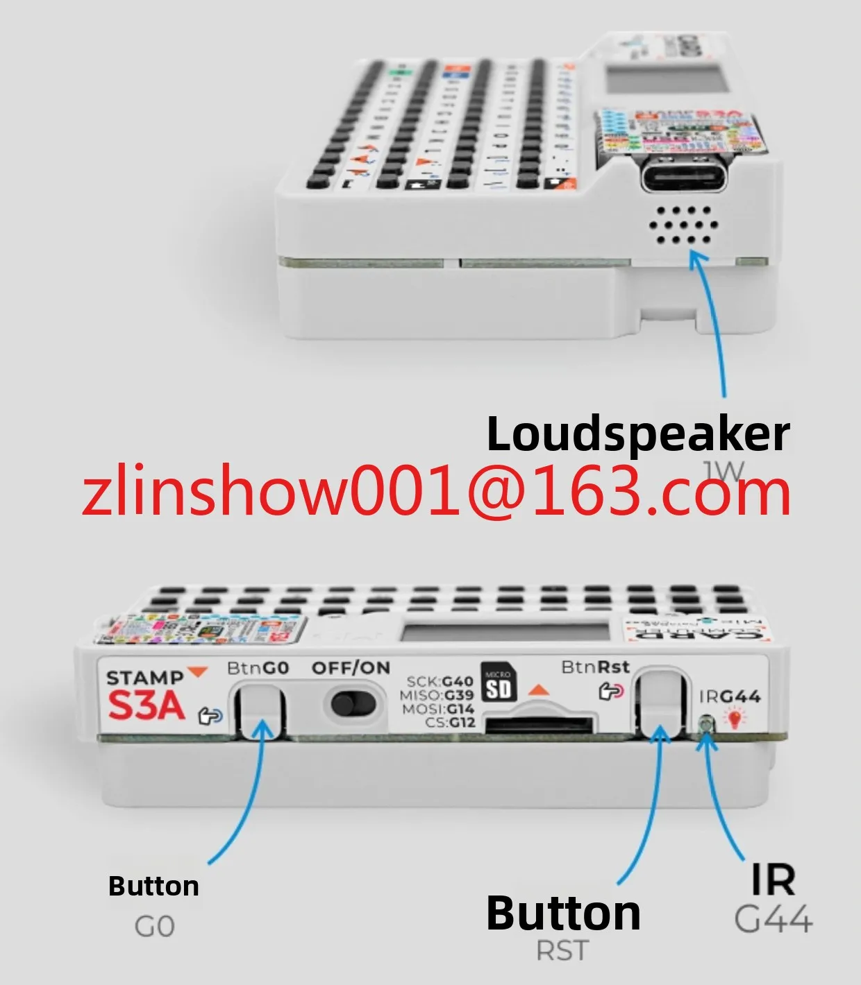 

M5 Stack Cardputer V1.1 StampS3A Микроконтроллер 56-клавишная клавиатура Компьютер