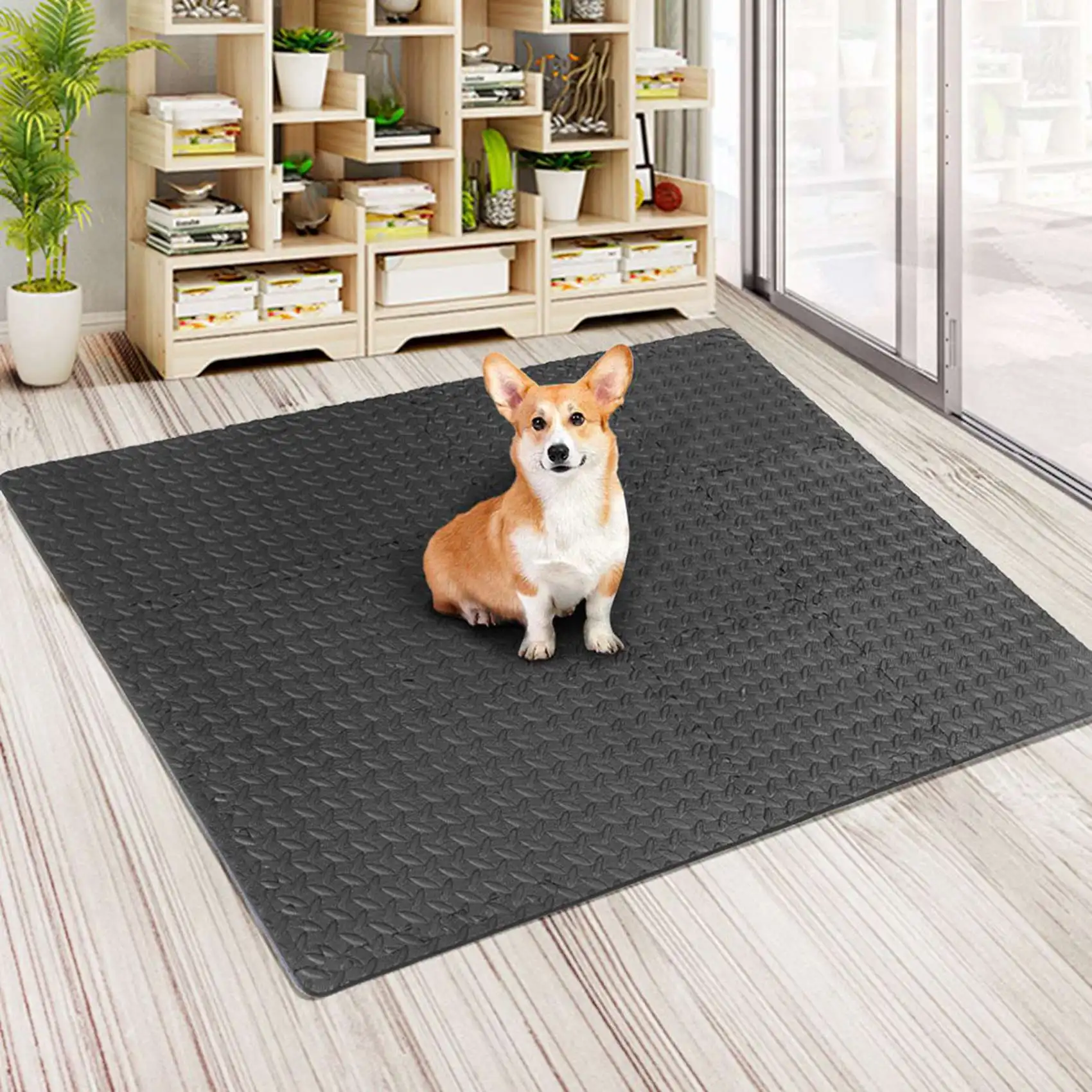 Stable- 36Pcs Mats and Home Gym Floor Foam Floor Mats Exercise Mat Floor Matt for Floors Foam Flooring Tiles Black
