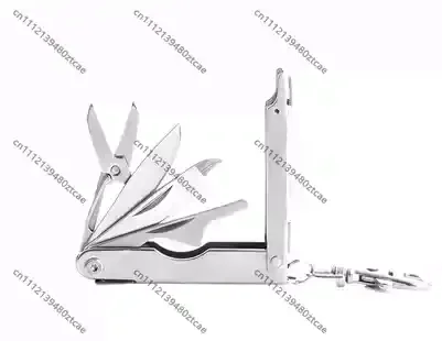 Multifunctional Mini EDC Keychain Tool Folding Knife Screwdriver Bottle Opener Portable Men Gift