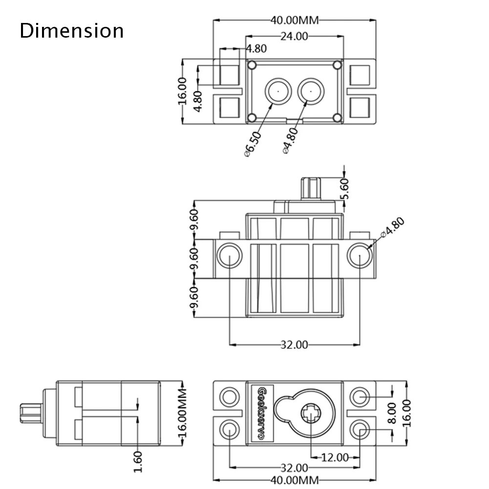 Controle reverso dianteiro do verde 0.7 v-6v pwm compatível com legoeds microbit da rotação contínua de 360 kg geekservo de 4.8 graus