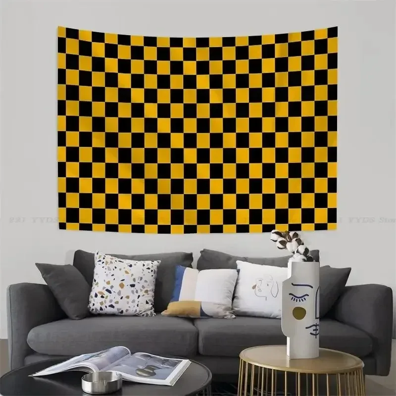 Colorful Checkerboard Wall Decoration Tapestry Home Living Room Tapestry