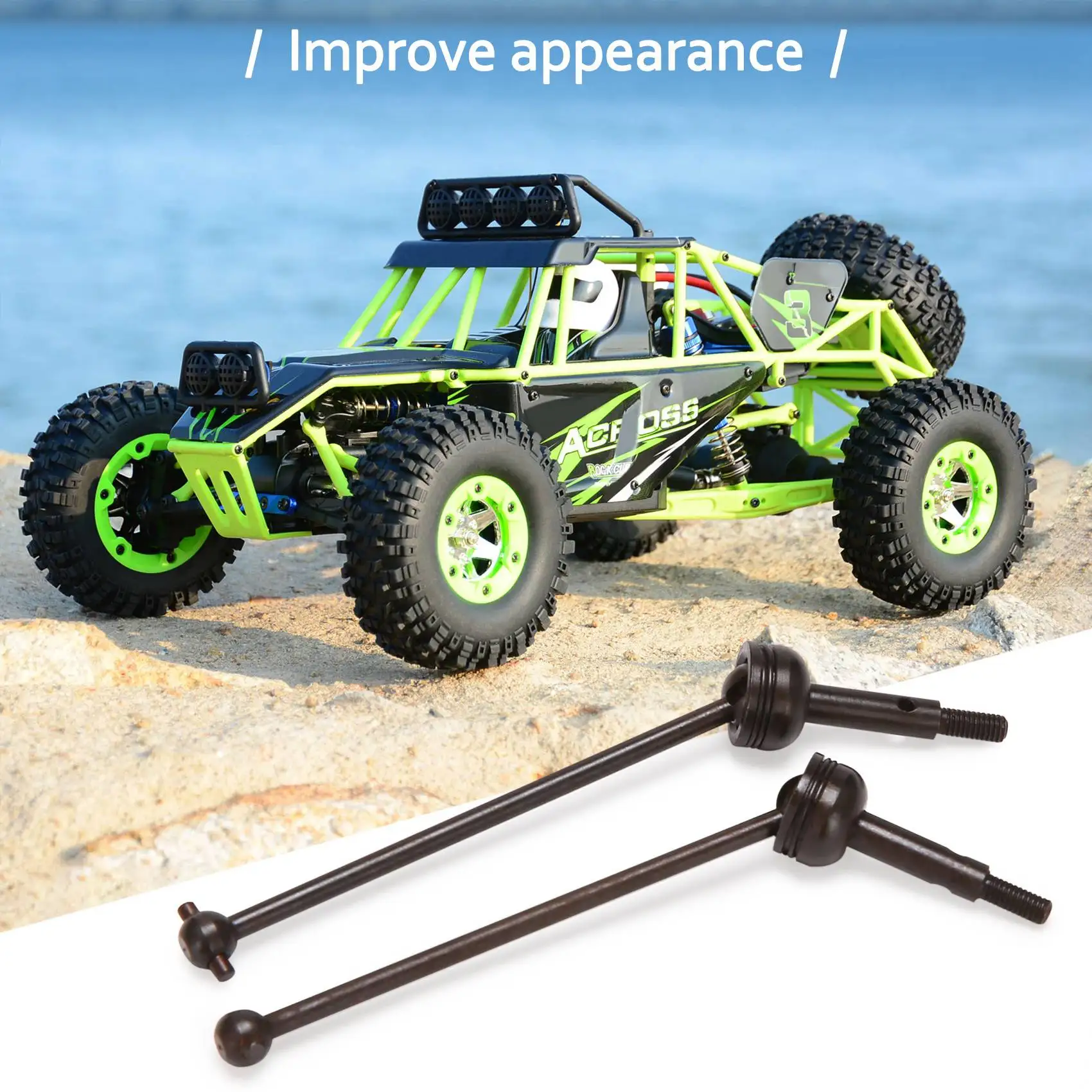 4Pcs Steel Front Rear Universal CVD Drive Shaft for WLtoys 144001 124018 124019 RC Car Upgrade Parts image 2