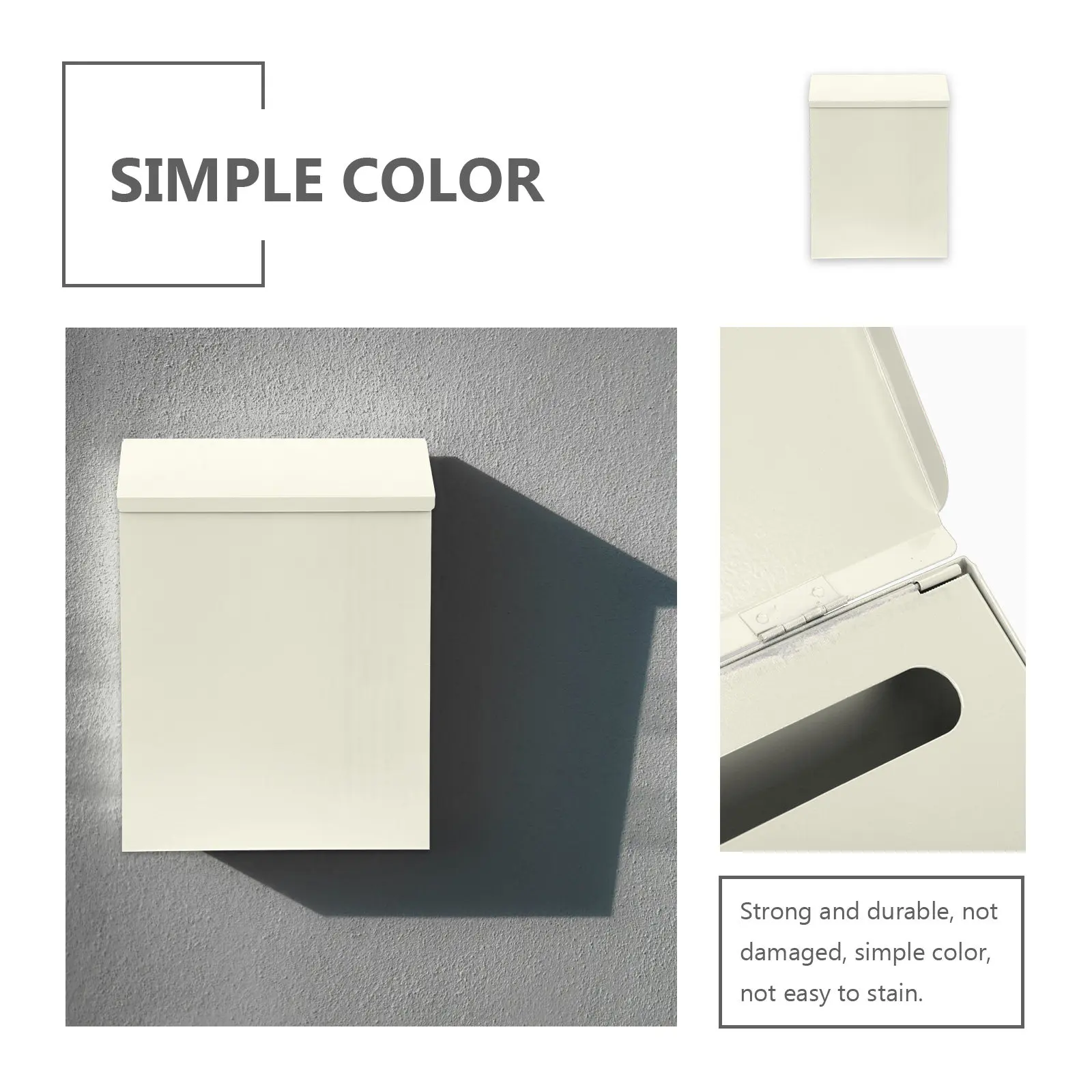 Lockable Wall-Mounted Mailbox, Waterproof Iron Letter Box, European Style Indoor/Outdoor Storage