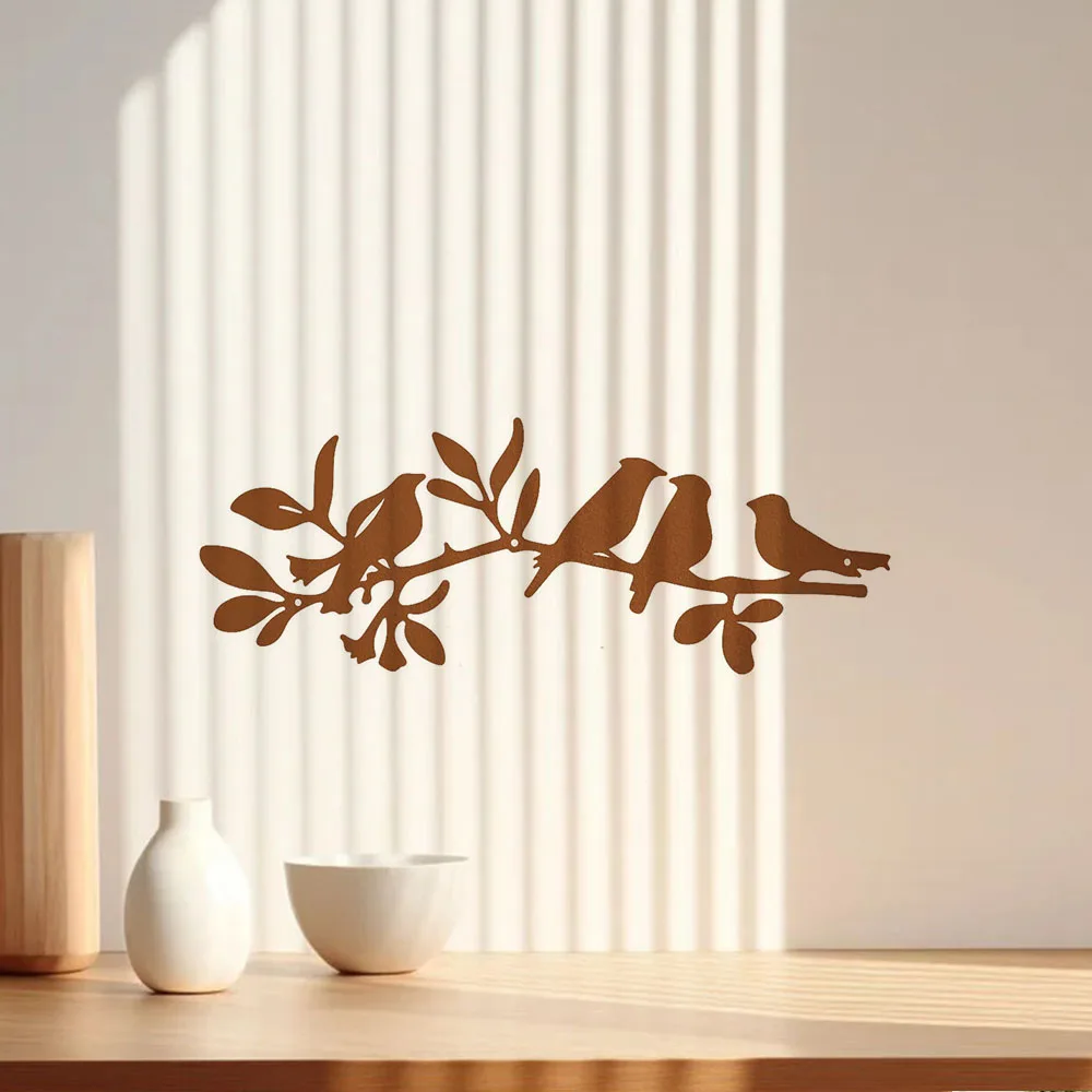 

Attractive 1 Piece Metal Wall Decor - Bird Shape Wall Sculpture on Branch