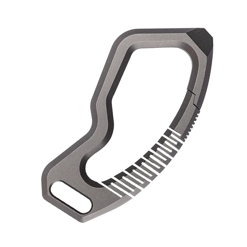 EDCTitanium Alloy Leather Waist Belt Buckle Keychain Car Pendant EDC Outdoor Tool Men Women Luxury High-end Gifts view 5