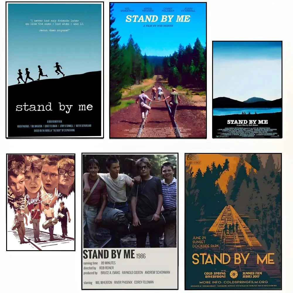 Retro Stand by Me Poster Sticky Poster Paper Sticker DIY Room Bar Cafe Wall Decor Gift
