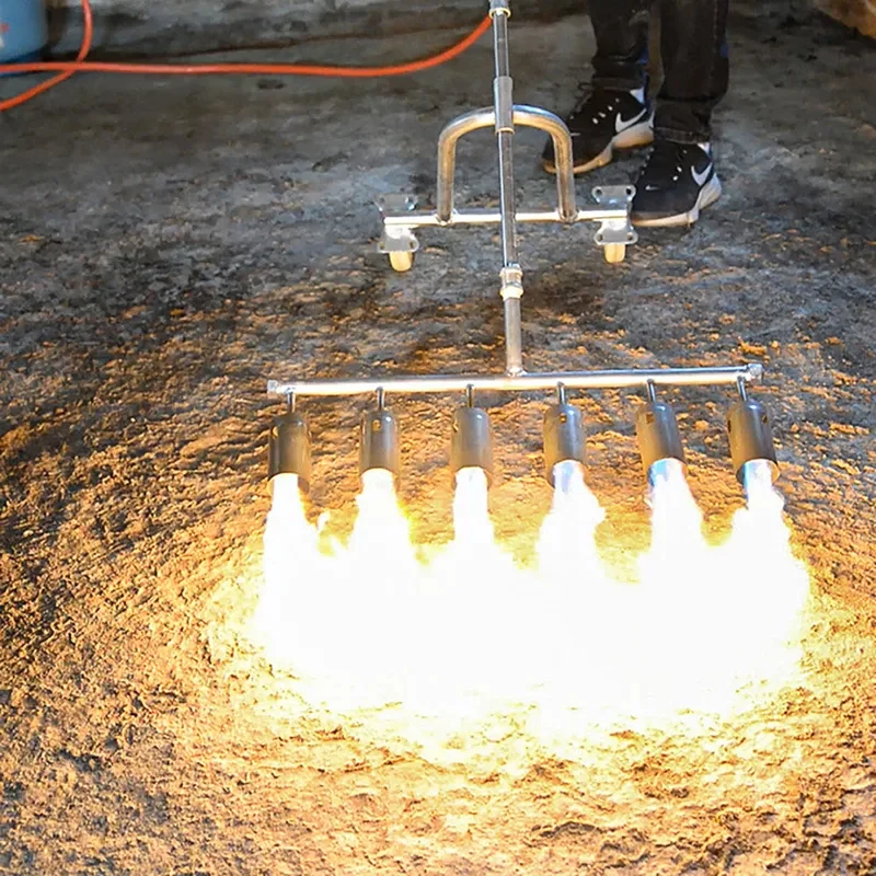 High Quality Stainless Steel Livestock Farm Disinfection Flamethrower 1800℃ High Temperature Sterilization Multi-Jet Flame Torch