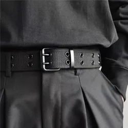 Wide Canvas Double Grommet Hole Buckle Belt Female Male  Webbing  Fashion Casual Designer Unisex High Quality