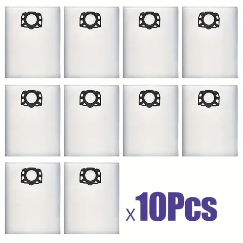 10pc Original Karcher Dust Filter Bags for WD4/WD5/WD6 & MV4/MV5/MV6 Vacuum Cleaners - Model 2.863-006.0 Dust Protection Replace