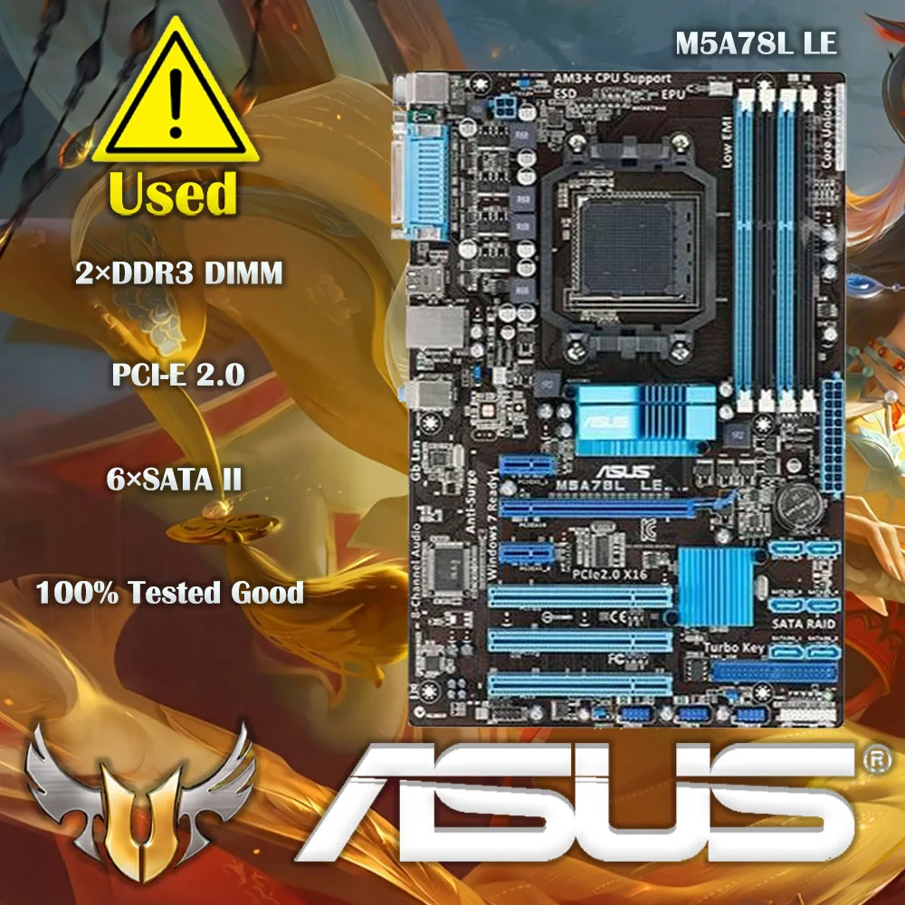 

Asus M5A78L LE Original Desktop Motherboard AMD 760G Socket AM3+ DDR3 32G SATA2 USB2.0 ATX
