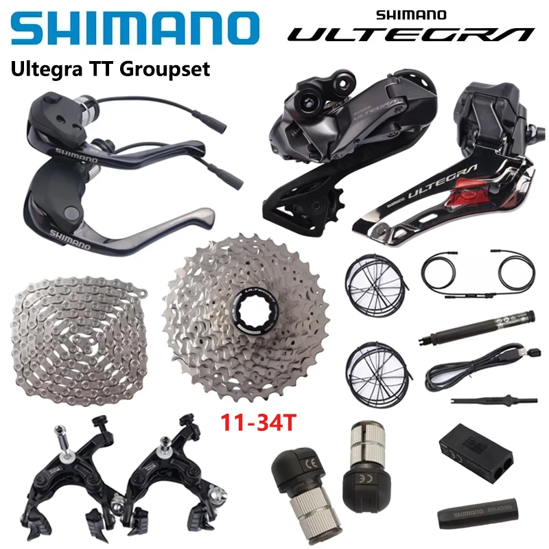 Shimano Ultegra 2x11S TT Di2 R8060 Groupset FD/RD-R8150 ST-R8060 SW-R9160 Switch CS-R8100 11-30T/11-34T TT Triathlon Kit