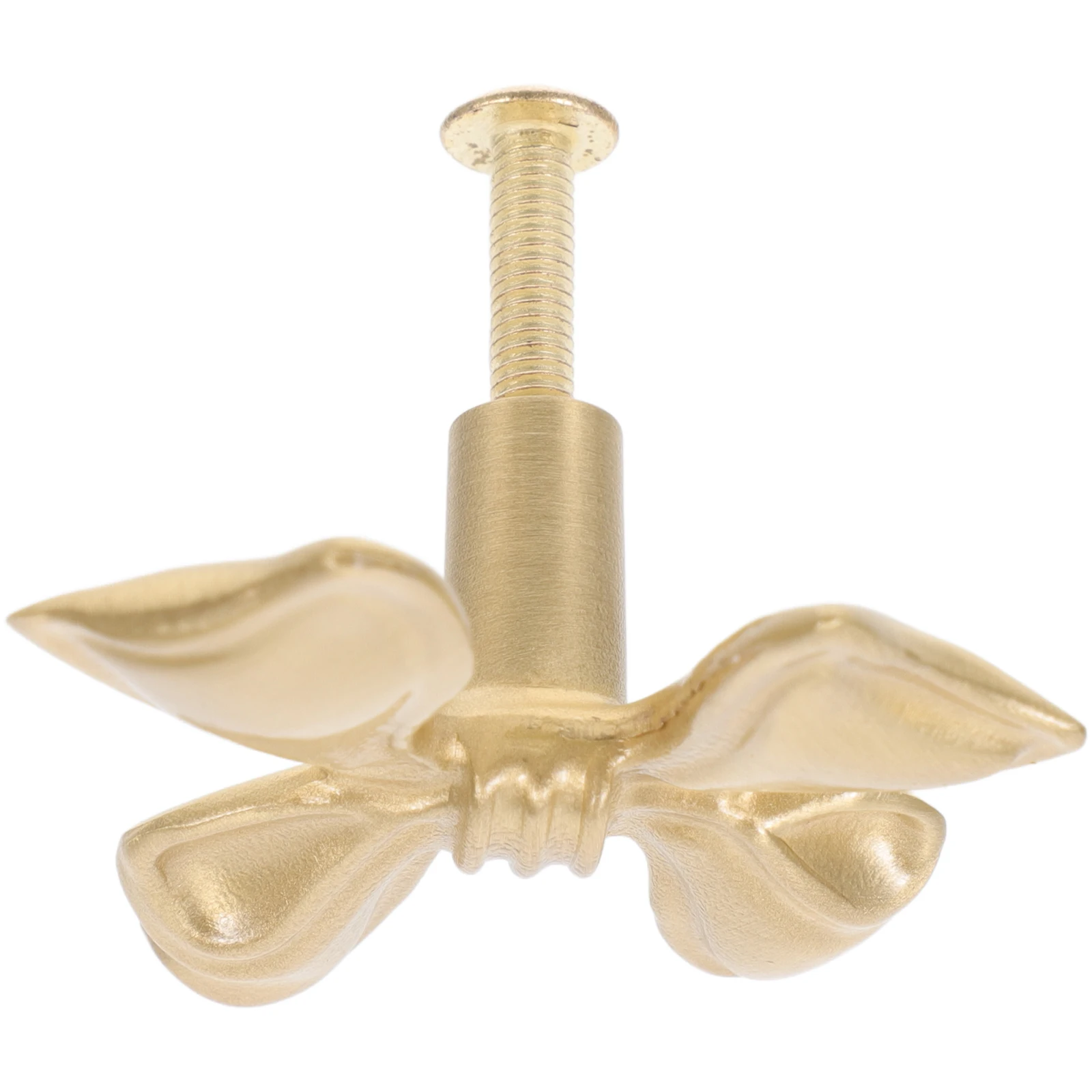

Brass Shaped Pull H Tone Cabinet Knobs Vintage Door Hardware Elegant Furniture Decor Single Hole Design Easy