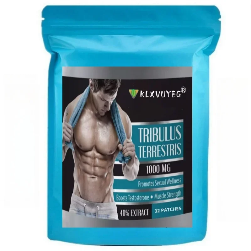 Tribulus Terrestris Extract 1000mg - Testosterone Booster -1 Bags 32 Tablet - Transdermal patches produced in the USA