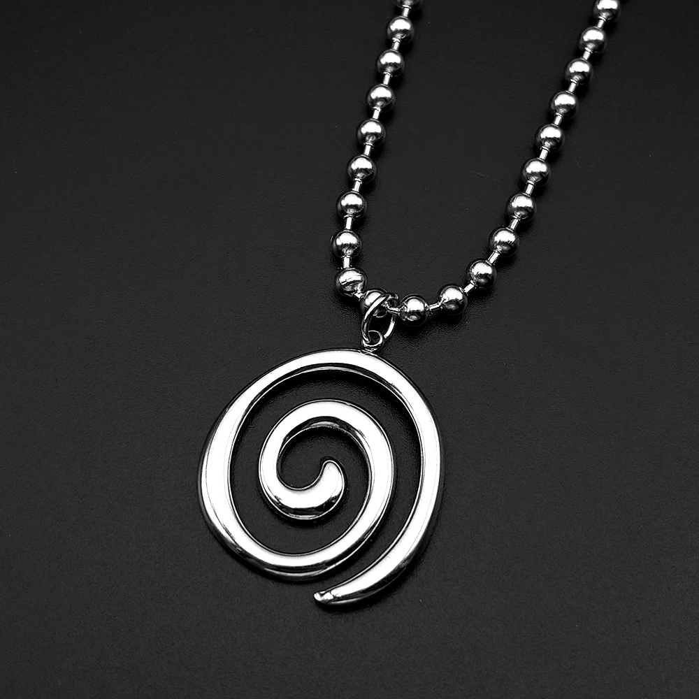 Y2K Spiral-Vortex-Perlenkette Choker für Damen und Herren, Edelstahl, Punk, Grunge, Ästhetik, Kunst, Gothic, Mode, Halskette, Schmuck – Detail 5