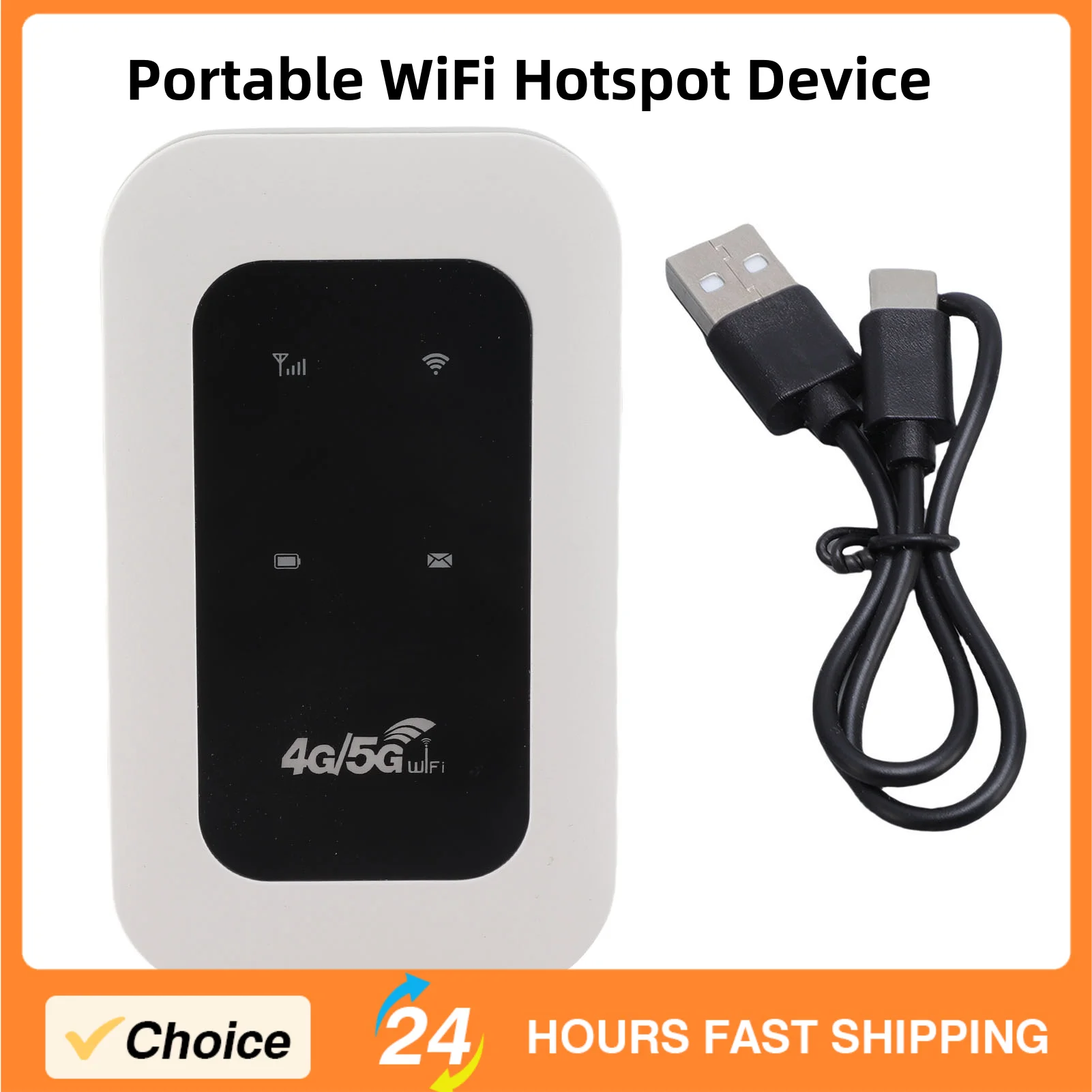 

Портативное устройство 4G WiFi Hotspot 300 Мбит/с 2100 мАч Поддержка 10 устройств Мобильная точка доступа со слотом для SIM-карты для кемпера, дома на колесах