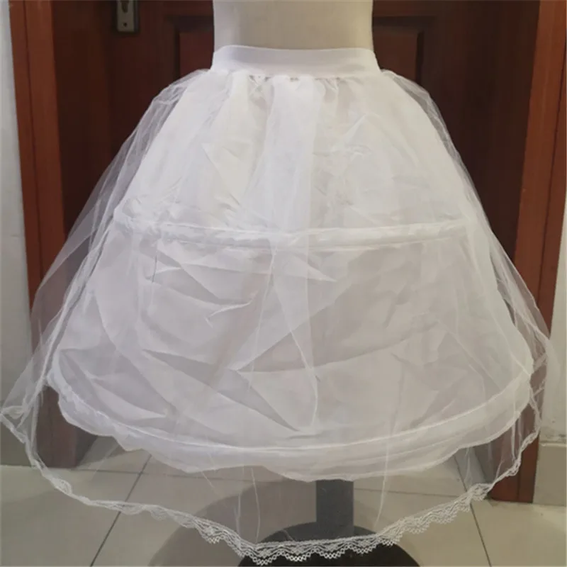 أطفال تنورات لزهرة الفتيات فساتين الفتيات الصغيرات كرينولين 2 هوب تنورة ثوب نسائي لوليتا تنورة داخلية Vestido De Novia