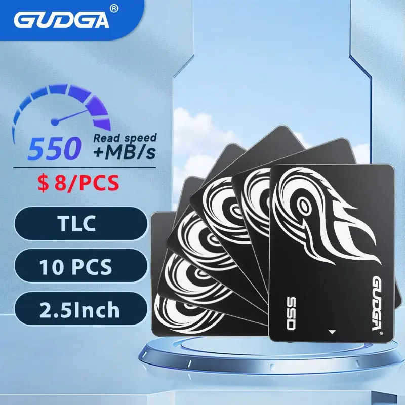 

GUDGA Wholesales 10PCS 2.5" Sata3 SSD 128GB 256GB Hard Disk Internal Solid State Drive Hight Performance For DIY Gaming computer