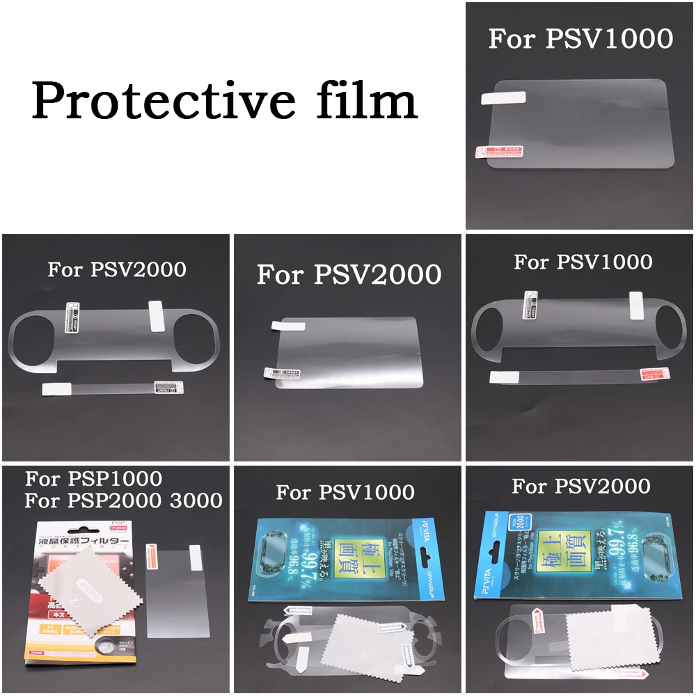 Untuk PSV1000 PSV 2000 PSP1000 2000 3000 Penutup Pelindung Layar Full HD Bening Pelindung Film HD Tahan Gores Psvita