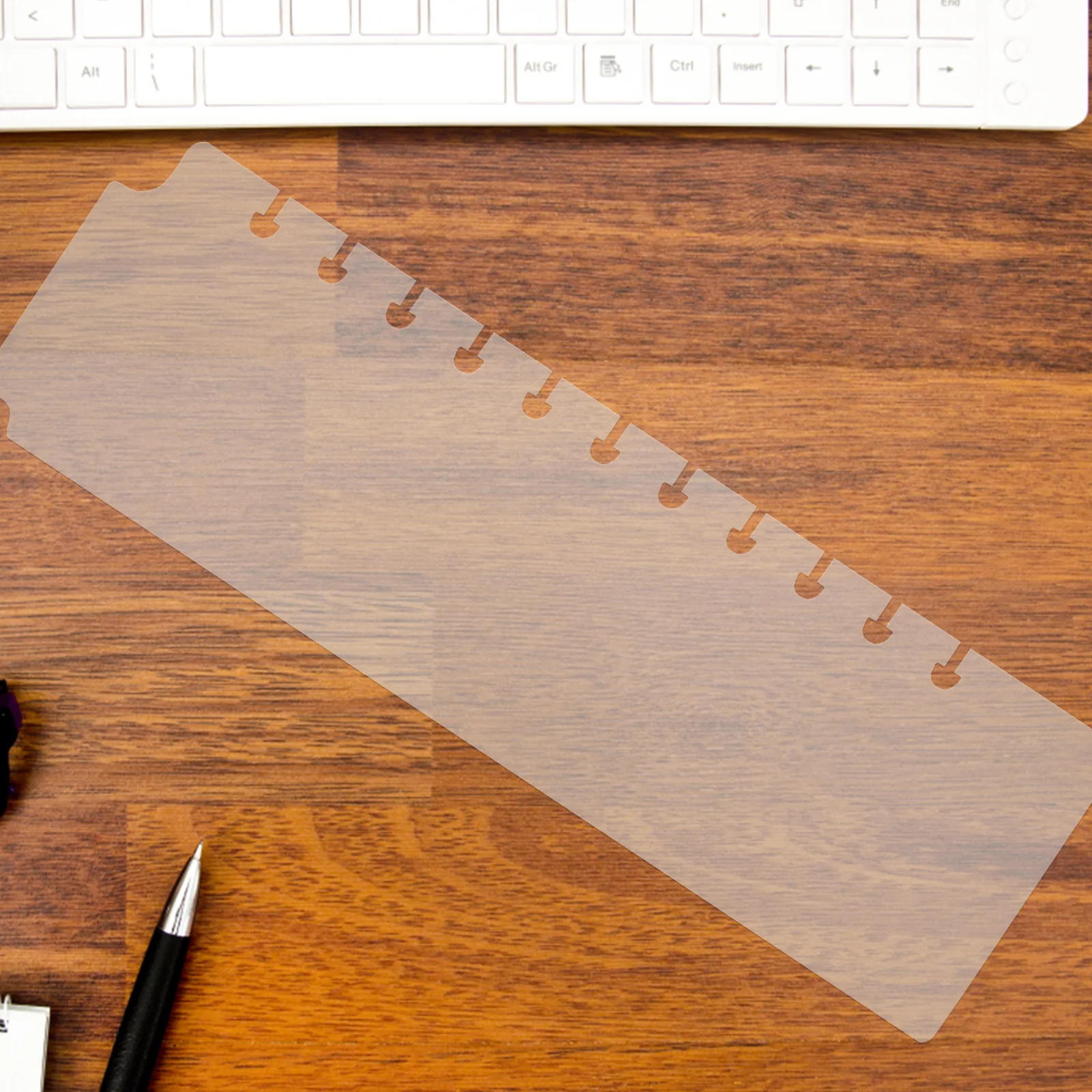 

5pcs Plastic Divider Cards Bookmark Rulers For Personal Planners Recipe Binders Functional Inserts Organization Notebook