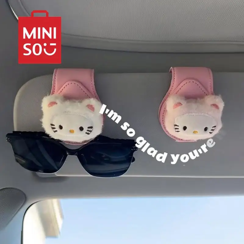 

Sanrio Hello Kitty Car Glasses Clip Cute Cartoon Portable Car Sun Visor Multi-Function Storage Glasses Clip Car Accessories Gift