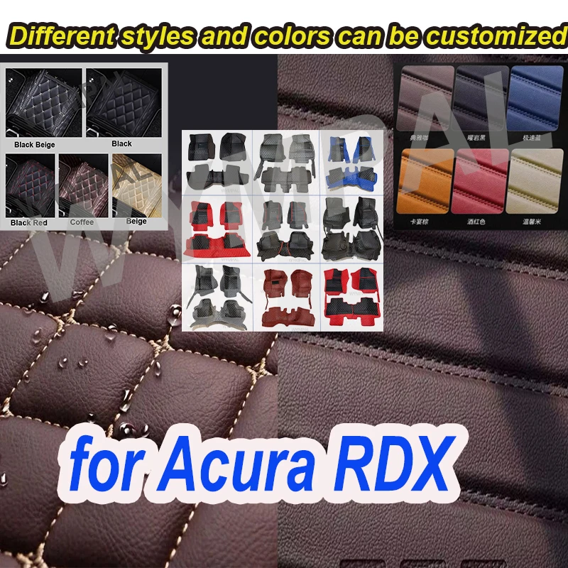 

Роскошные автомобильные коврики для Acura RDX TC1 2 MK3 2019 ~ 2022 2020 2021, комплект прочных ковриков, кожаный напольный коврик, водонепроницаемый коврик