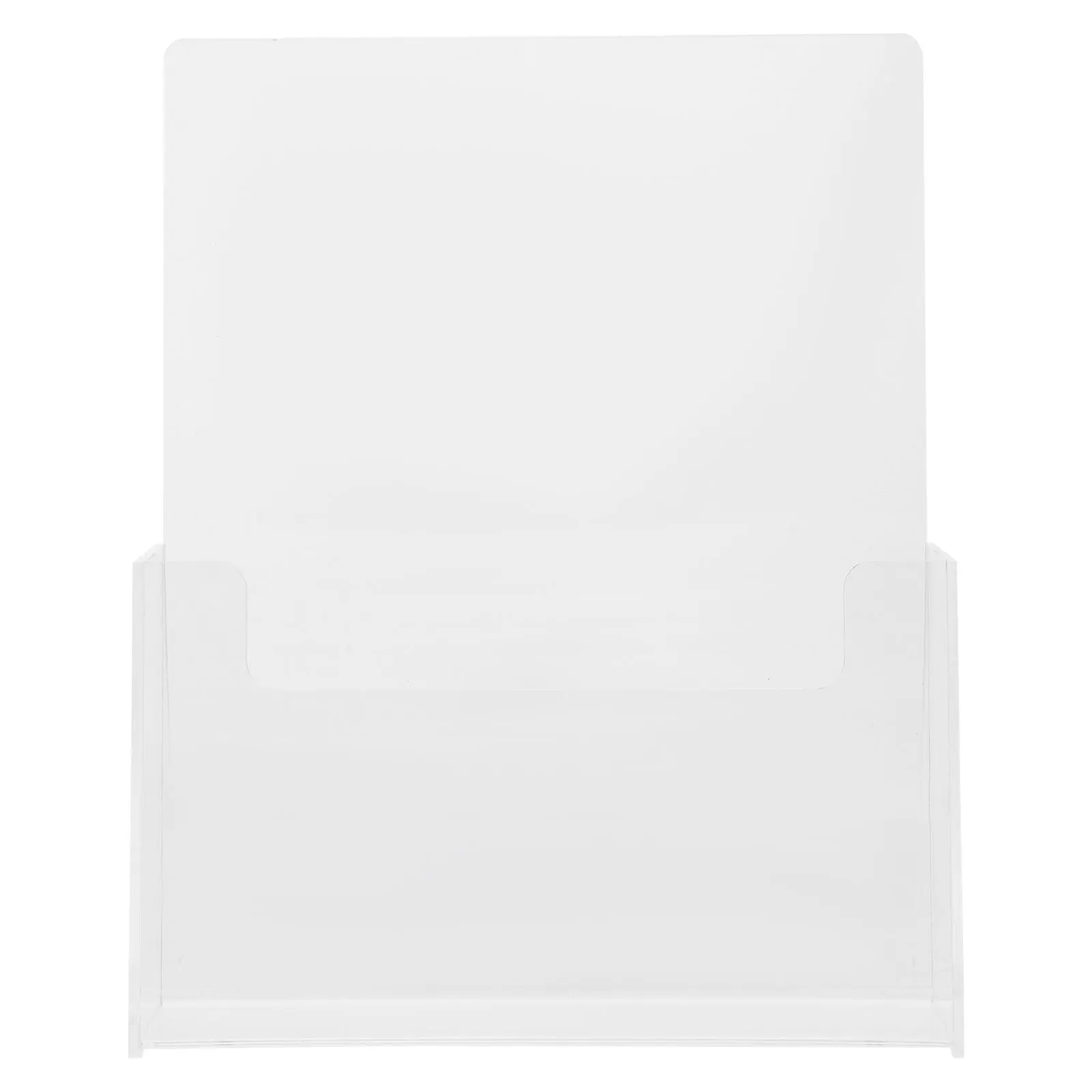 1pc Acrylic Pamphlet Transparent Literature Rack For Desk Tabletop Modern Space Saving Flyer Display Stand Magazine Holder
