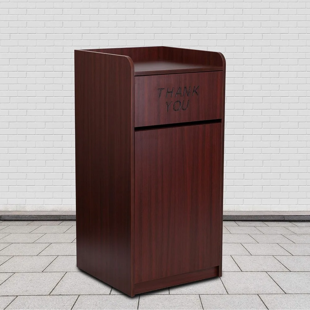 

EMMA + OLIVER Wood Tray Top Receptacle in Mahogany