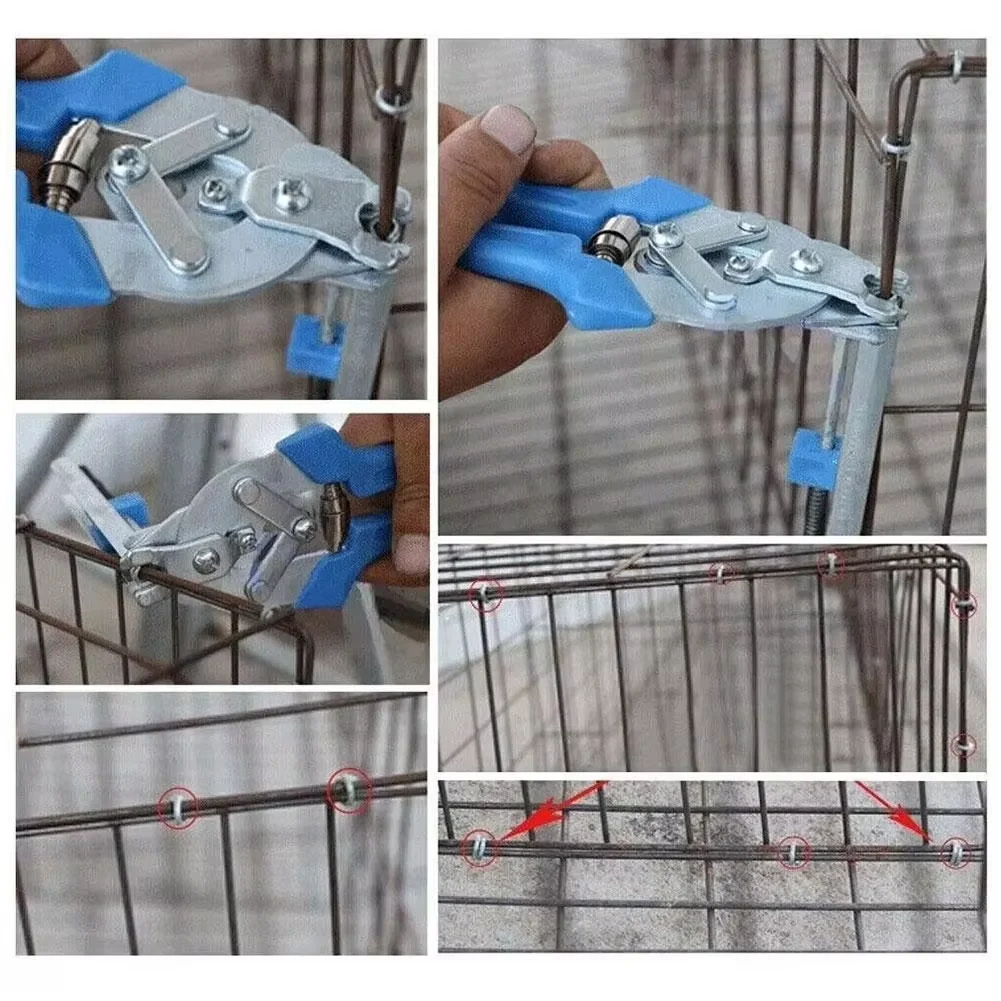 600 Pz/scatola M Anello Chiodo Vincolante Gabbia Piler Pollo Anatra Uccello Gabbia Per Cani Morsetto Quaglia Legato Colomba Gabbia Coniglio Morsetto Strumenti di Installazione