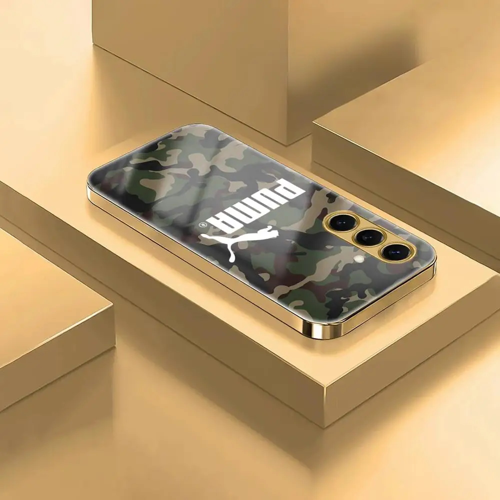 Fashion p-pumas Phone Case For Samsung S26 S25 S24 S23 S22 S21 Plus Ultra FE Edge Electroplated glass view 6