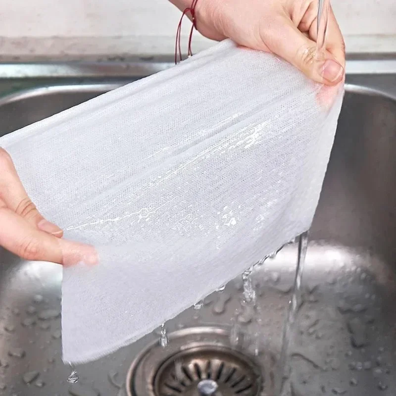 Thickened Disposable Cleaning Cloths Washable Paper Non-woven Dish Roller Paper Cleaning Wipes Absorbent Towels Kitchen Rags