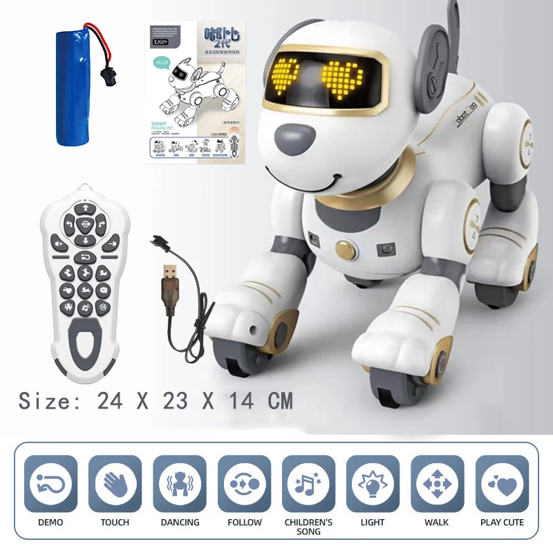 Simulation Touch Sensing Dancing Remote Control Dog Robot Toys for Kids Boys Girls Electric RC Animals Children Puzzle Smart Pet