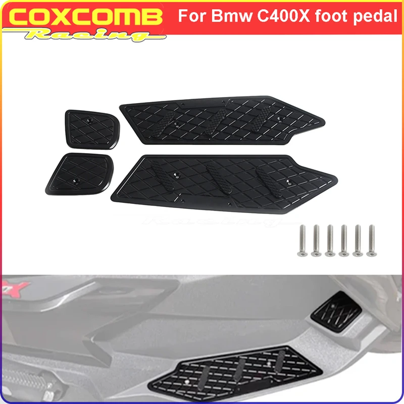 

For BMW C400X 2020-2024 CNC Aluminum Footrest Pedals Anti-Slip Foot Pegs Anodized Scooter Modified Parts Footboard Accessories