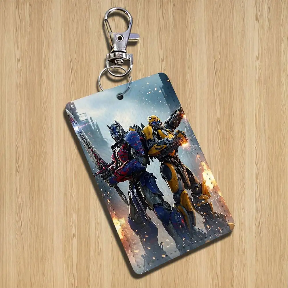 Toekomstige Transformers AutobotS Cartoon Zanger Anime Kaart Sleutelhanger Mode Hanger Tas ID Deurkaart Etui Buskaart Schattig Volwassene