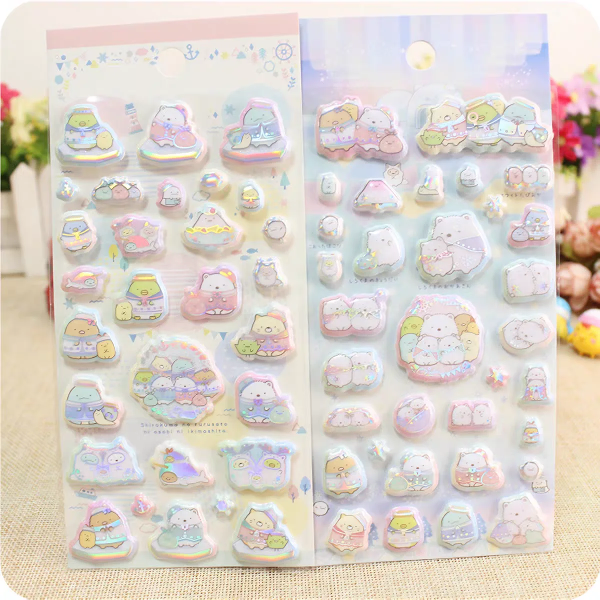 2 шт. наклейки с героями мультфильмов Sumikko Gurashi- 3D пухлые DIY декор для журнала милые школьные канцелярские принадлежности